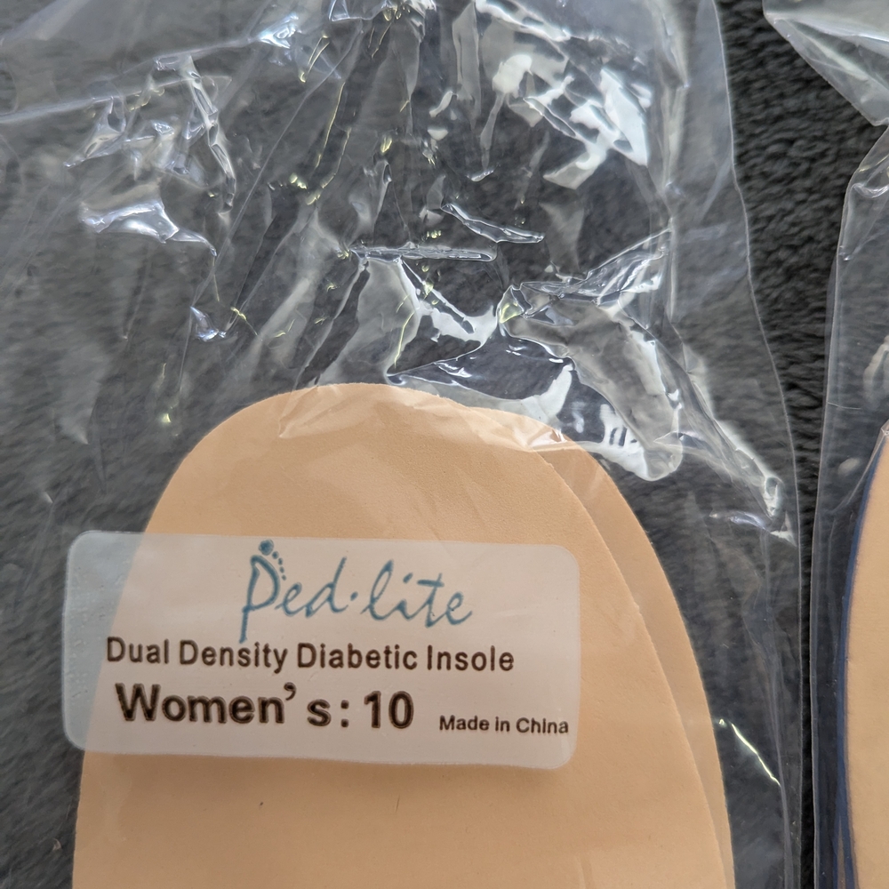 Ped Lite Dual Density Diabetic Insoles Women's Size 10 Lot Of 3.
